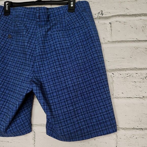 Grandslam Men’s Dark Blue Checkered Shorts With Pockets Size 34 - Picture 5 of 12